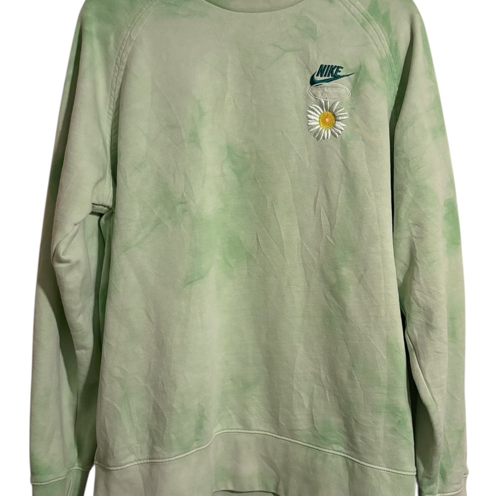Nike NSW Have A Nike Day Green Tie Dye Embroidered Unisex Sweatshirt - Size L